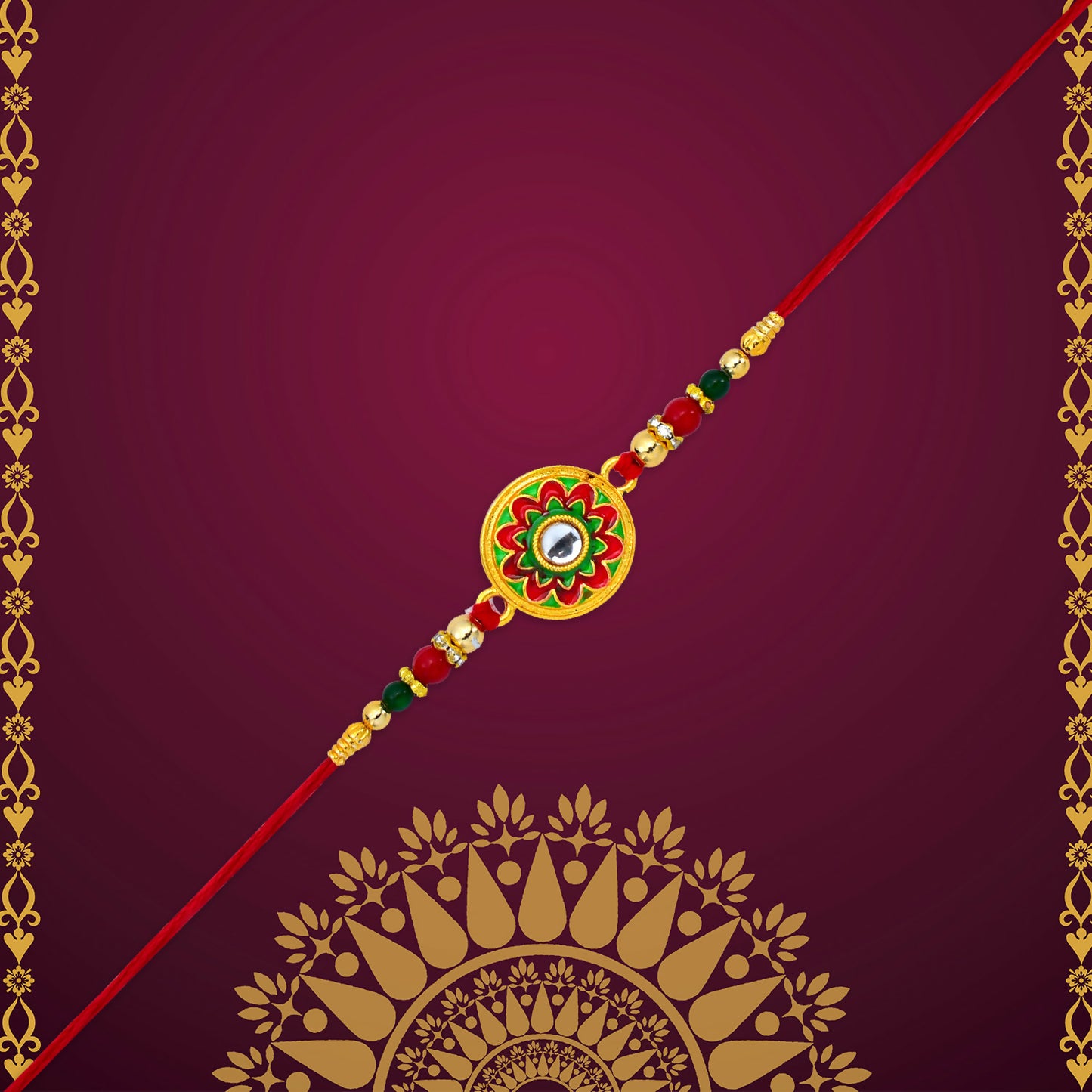 Color Full Flower Rakhi