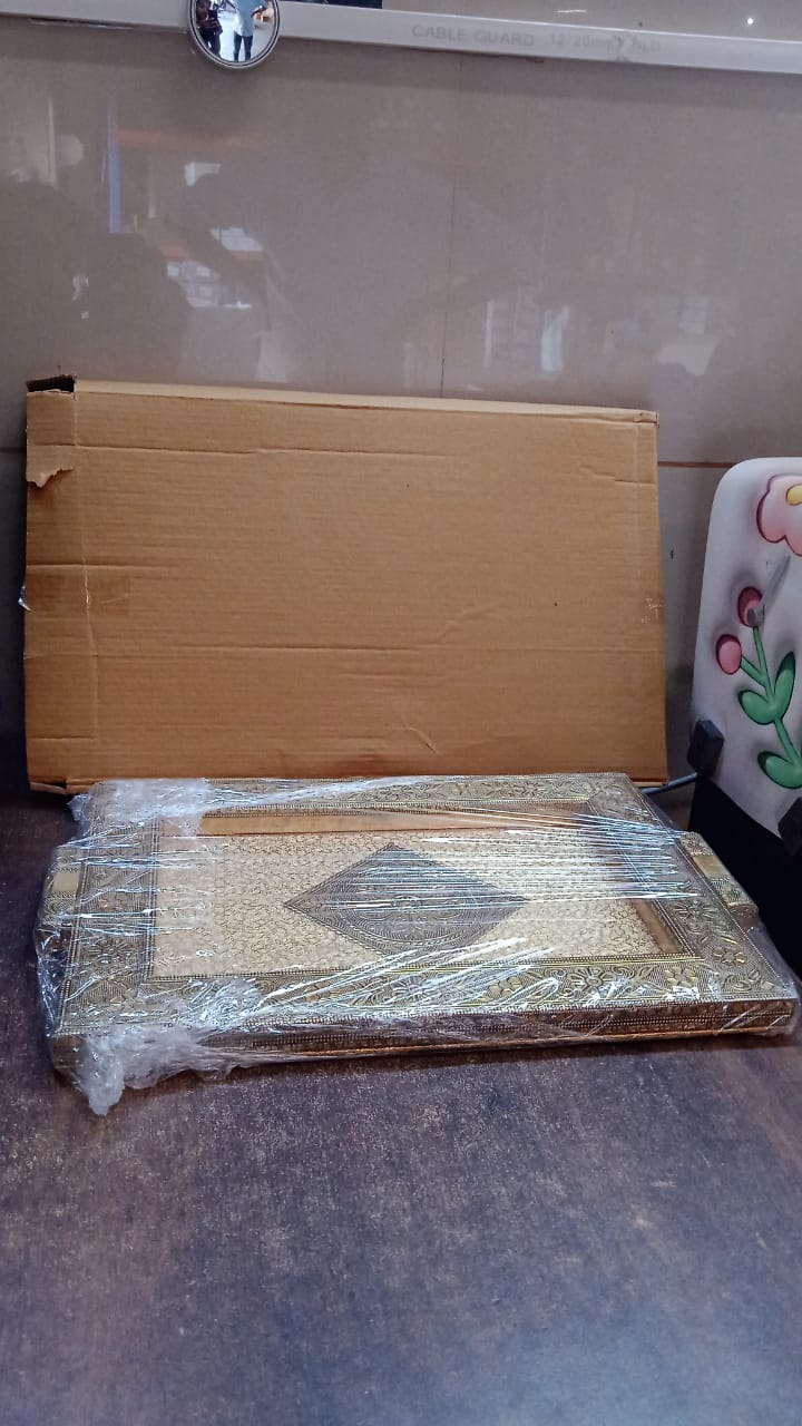 Premium Antique-style Rajwadi Decorative Serving Tray 40x26 Cm