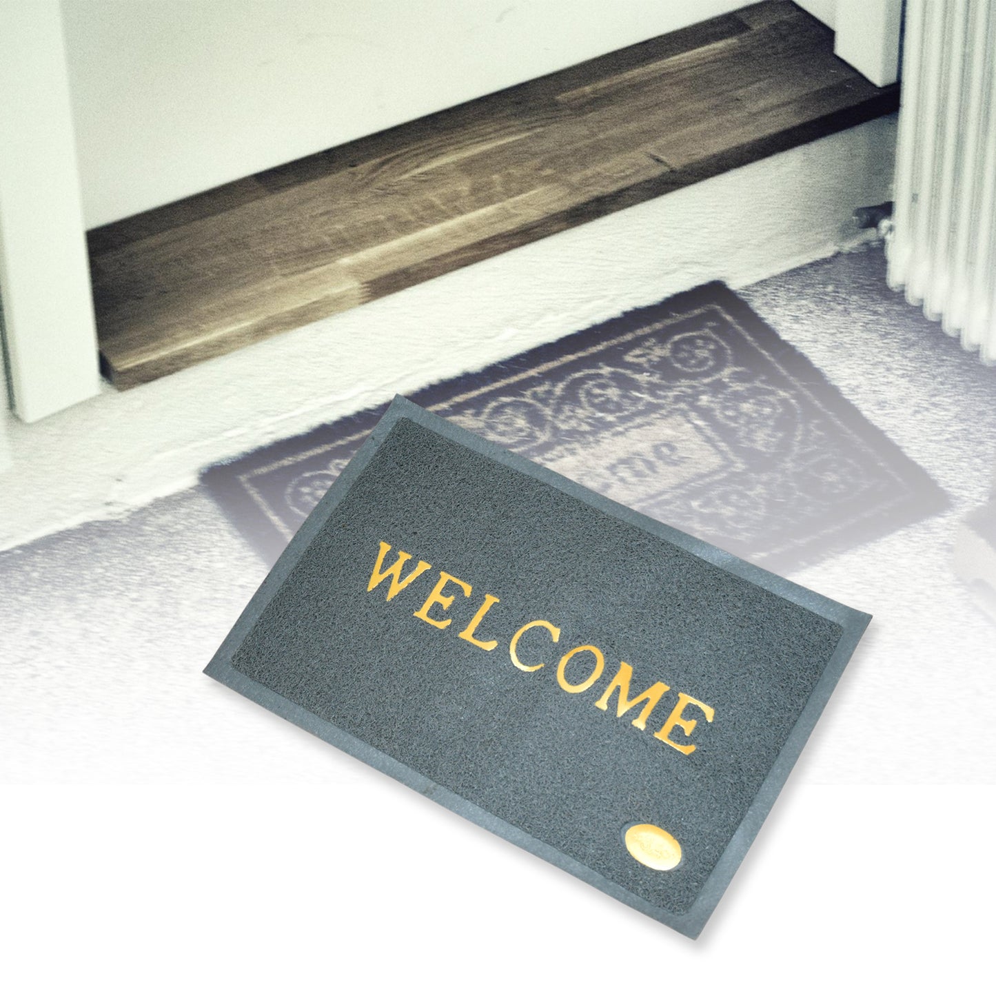 8822 Welcome Door Mat For Home Entrance Outdoor Mat Anti Slip Heavy Duty And Waterproof Easy To Clean For Entry For Bedroom Living Room (23x15 Inch)