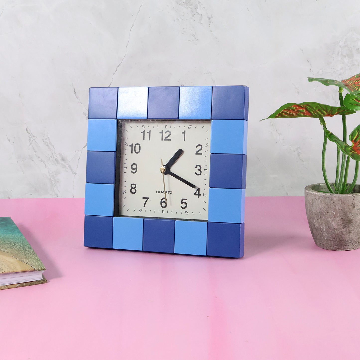 Square Quartz Table Clock - (1 Pc)