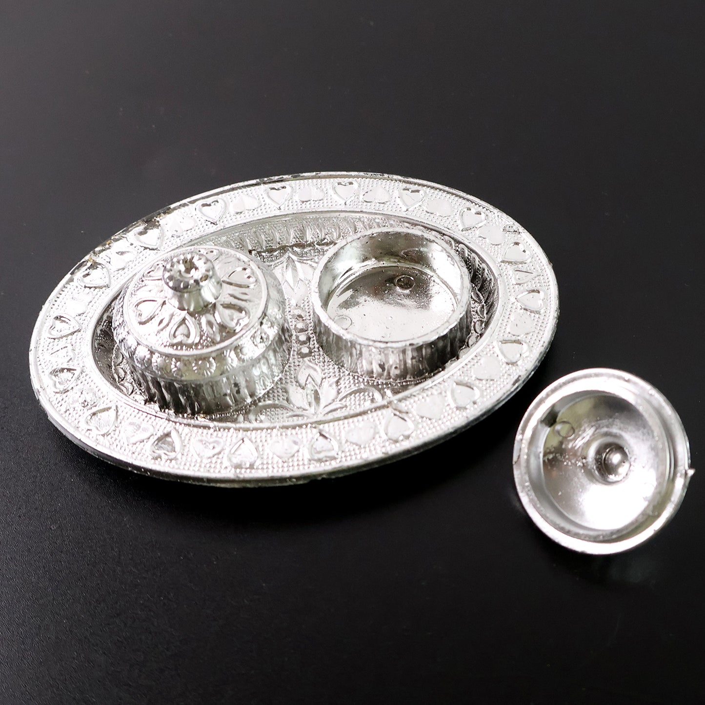 Oval Shape Special Puja Thali (1 Pc  Mix Design)