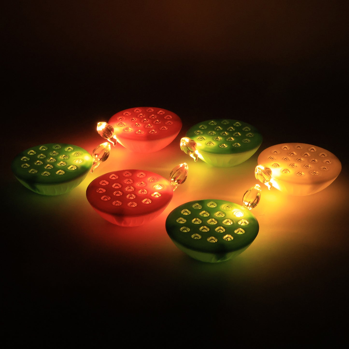 Set Of 6 Lotus Canopy Led Decorative Lamps