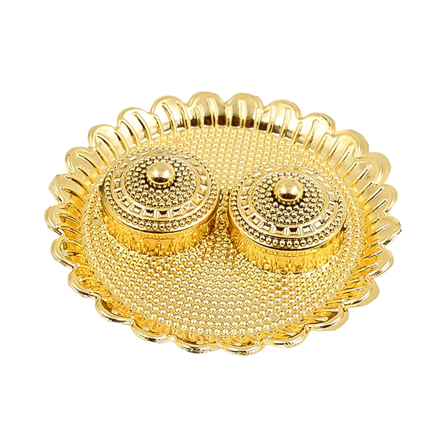 Round Shape Special Puja Thali Kumkum Thali Holder (1 Pc  Big)