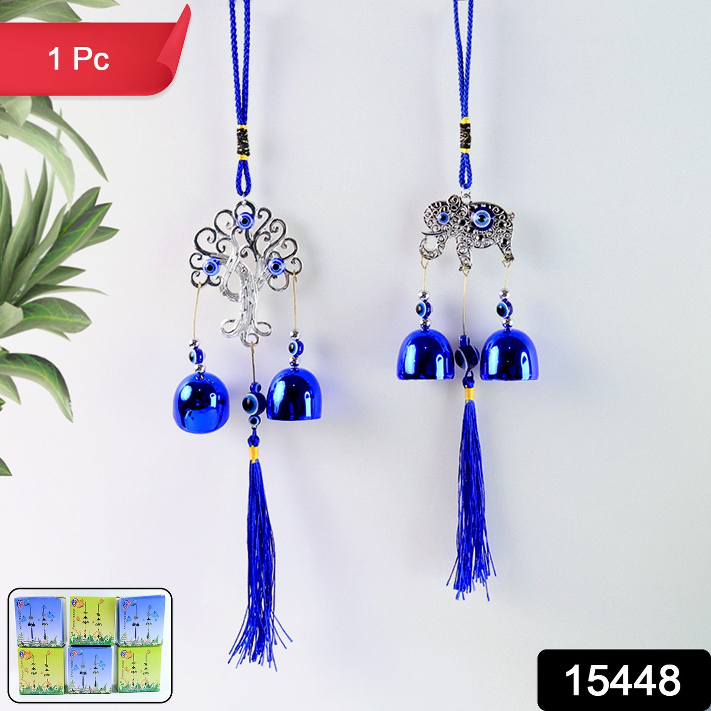 Metal Evil Eye Wind Chime Bells (Mix Design  1 Pc)