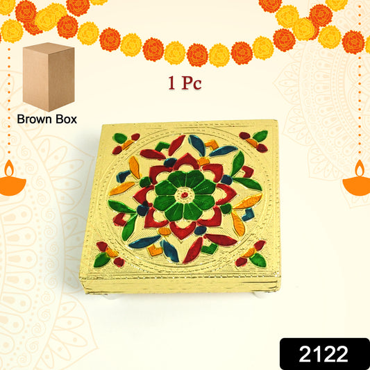 2122 Multipurpose Traditional Decorative Design Wooden Chowkibajot (1 Pc Set)