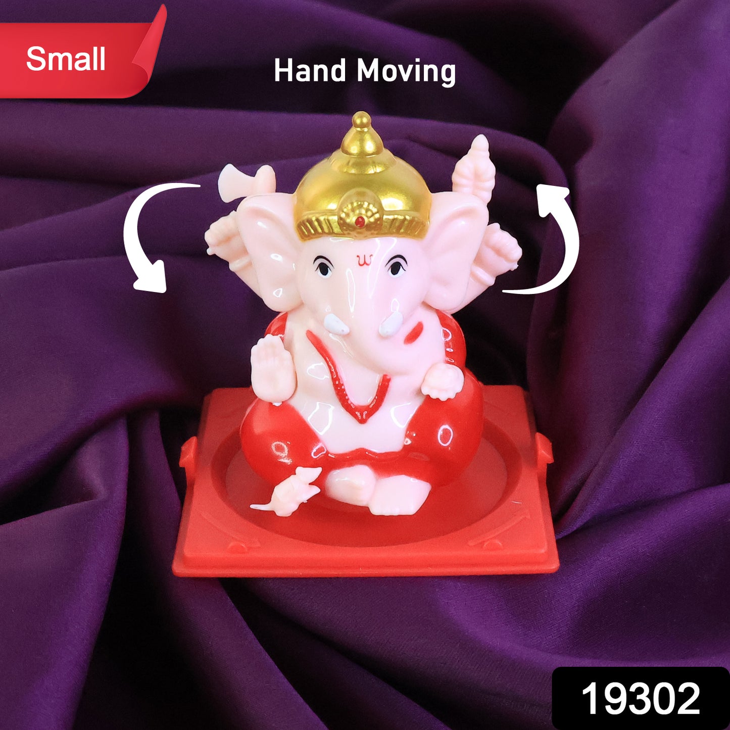 Decorative Small Lord Ganesh Idol In Transparent Case (1 Pc)